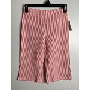 Girls Kids Pants Capri Red & White Stripe Straight Cut Pant Small Size 6-7